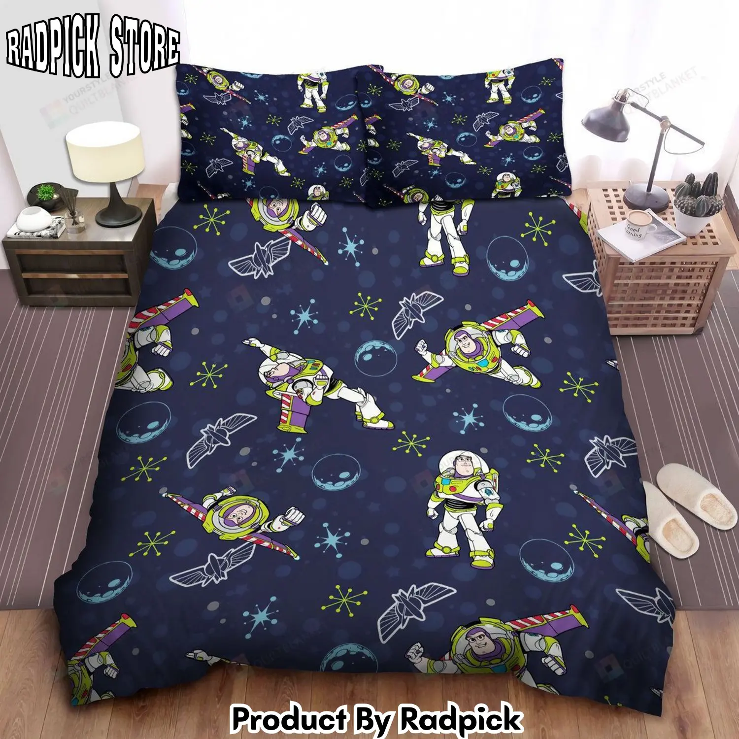 Radpick toy story buzz lightyear pattern bed sheets duvet cover bedding sets rp327649